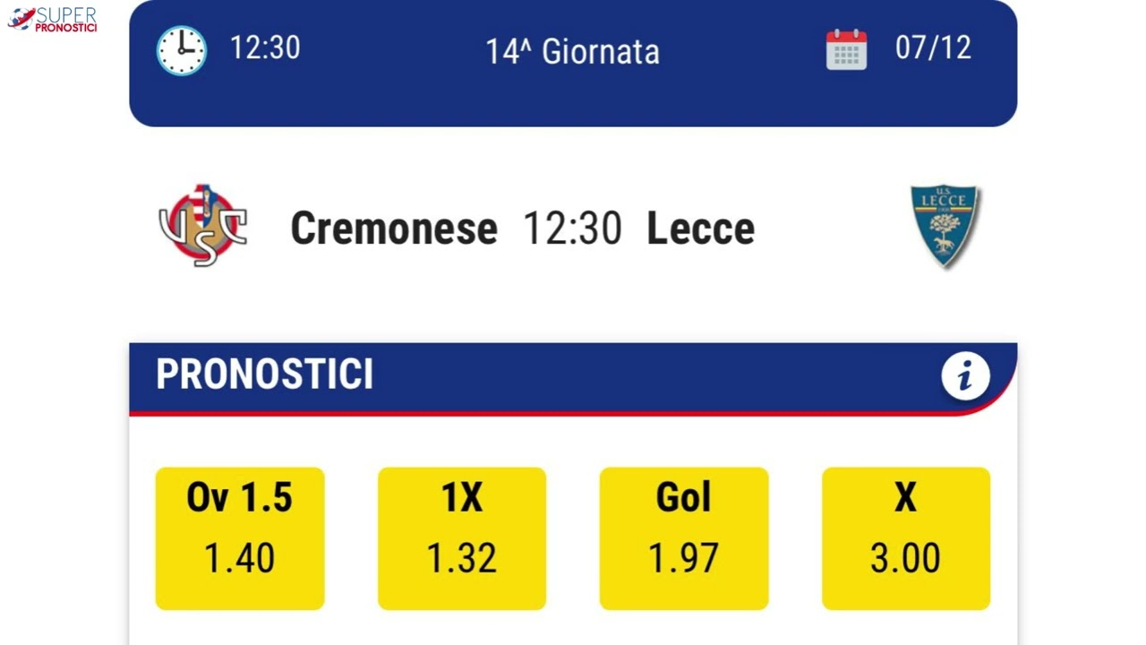 Pronostici Serie A 14^ Giornata con analisi e classifica 