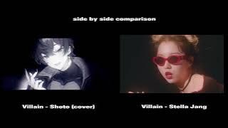 [ 400K ] Stella Jang   Shoto - Villain (side by side comparison)