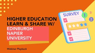 HE Learn &amp; Share w/ Edinburgh Napier University | People Insight Webinar