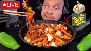 🔴LIVE - MUKBANG Vampyre Slayer Spicy Fire Noodles ASMR 🎧