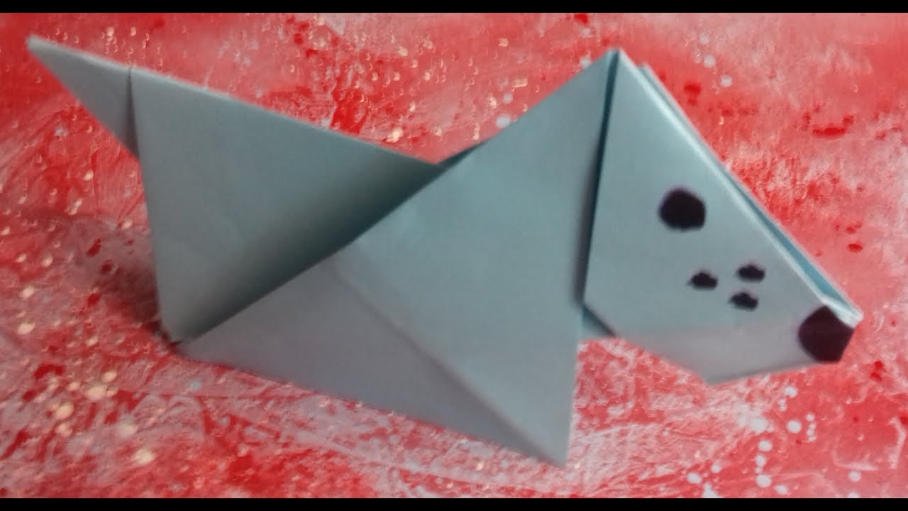 ORIGAMI CANE(DOG)SEMPLICE. LABORATORIO RI-CREATIVO - YouTube