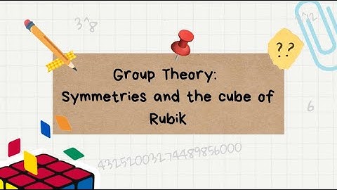 Group Theory: Symmetries and the famous cube of Rubik!