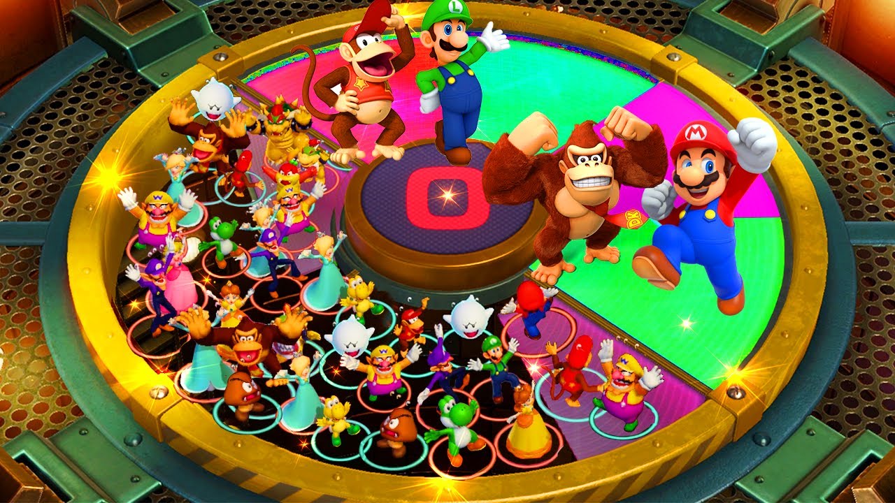 Super Mario Party Man Battle Mario vs Luigi vs Donkey Kong vs Diddy
