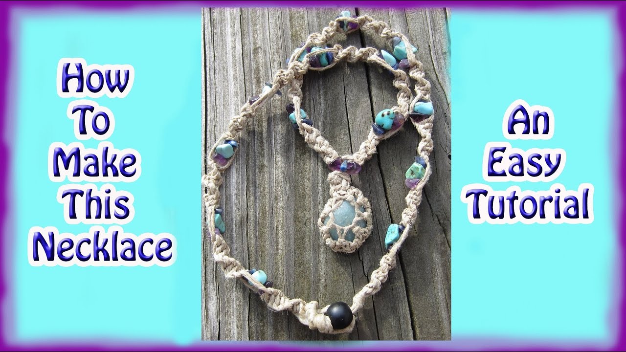MY VOICE Turquoise macrame necklace handmade - KalaSandra
