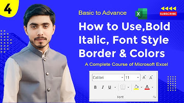 Mastering Font Styles & Borders in MS Excel | Excel Text Formatting: Bold, Italic, Underline