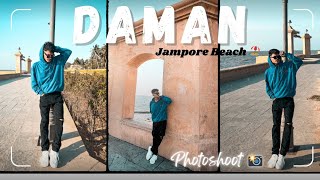 DAMAN Photoshoot with iPhone 15📱#daman #nanidaman #iphone15 #photoshootvlogs #volgs #jamporebeach