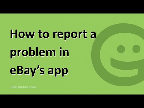 How to report a customer problem in eBay's app