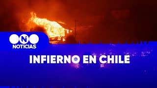 Las IMPACTANTES IMÁGENES de los INCENDIOS en CHILE - Telefe Noticias