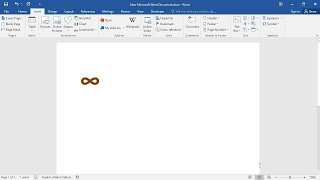 How to insert infinity symbol in Word screenshot 2