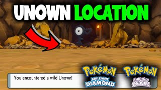 Where to find Unown #114. Pokemon brilliant diamond & shining pearl BDSP 