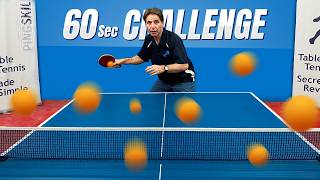 How Many Balls Can You Hit in 60 Seconds? (Table Tennis Challenge) screenshot 2