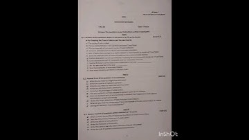 Sambalpur University: +3 1st Sem EVS questions paper -2022