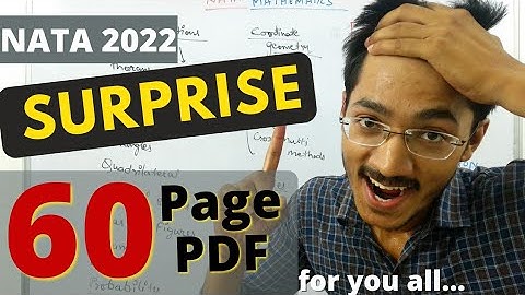 NATA 2022 SURPRISE | 60 Pages PDF for you all... 🔥🔥