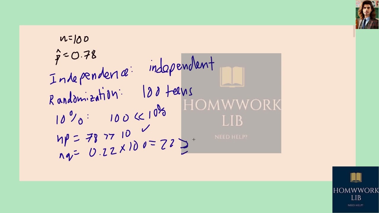 [Math] Teens with phones Pew Research reported that, in 2013, 78% of all teens had a cell phone. Ass