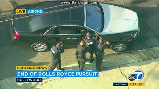 Hollywood Police Chase 8/17/2018 - End of Rolls Royce Pursuit