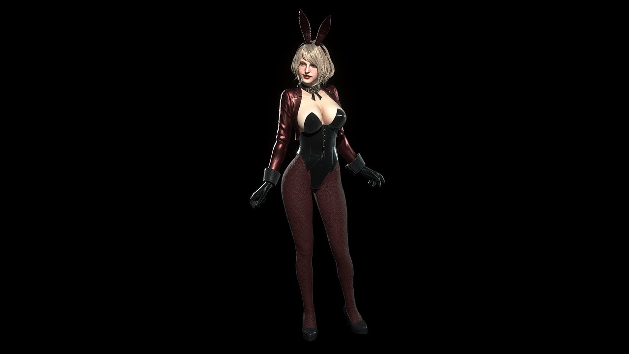 Resident Evil 4 remake - Ashley with Sexy reverse bunny suit 