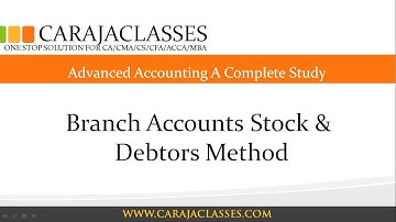 Branch Accounts Stock & Debtors Method