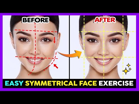 تمرين وجه متناسق سهل إصلاح الوجه غير المتماثل وتوازن وقوة عضلات الوجه