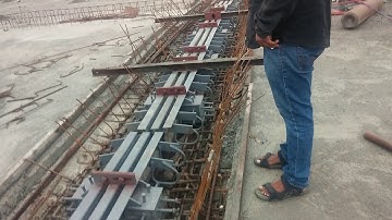 Modular Expansion Joint construction Placing in between diaphragms..