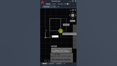 cara menggunakan rectangle di autocad  #autocad