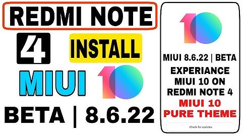 Redmi Note 4 | MIUI 10 8.6.22 BETA | Install MIUI 10 Before Official Release | Theme & Rom | Ft. TNV