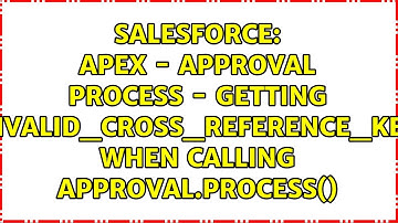 Apex - Approval Process - getting INVALID_CROSS_REFERENCE_KEY when calling Approval.process()