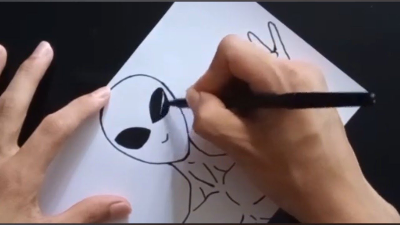 Como Desenhar Um Alienígena Tutorial - YouTube