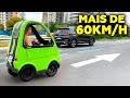 PARAMOS A CIDADE COM O MINI CARRO A GASOLINA: MAIS DE 60 KM/H NA RUA!