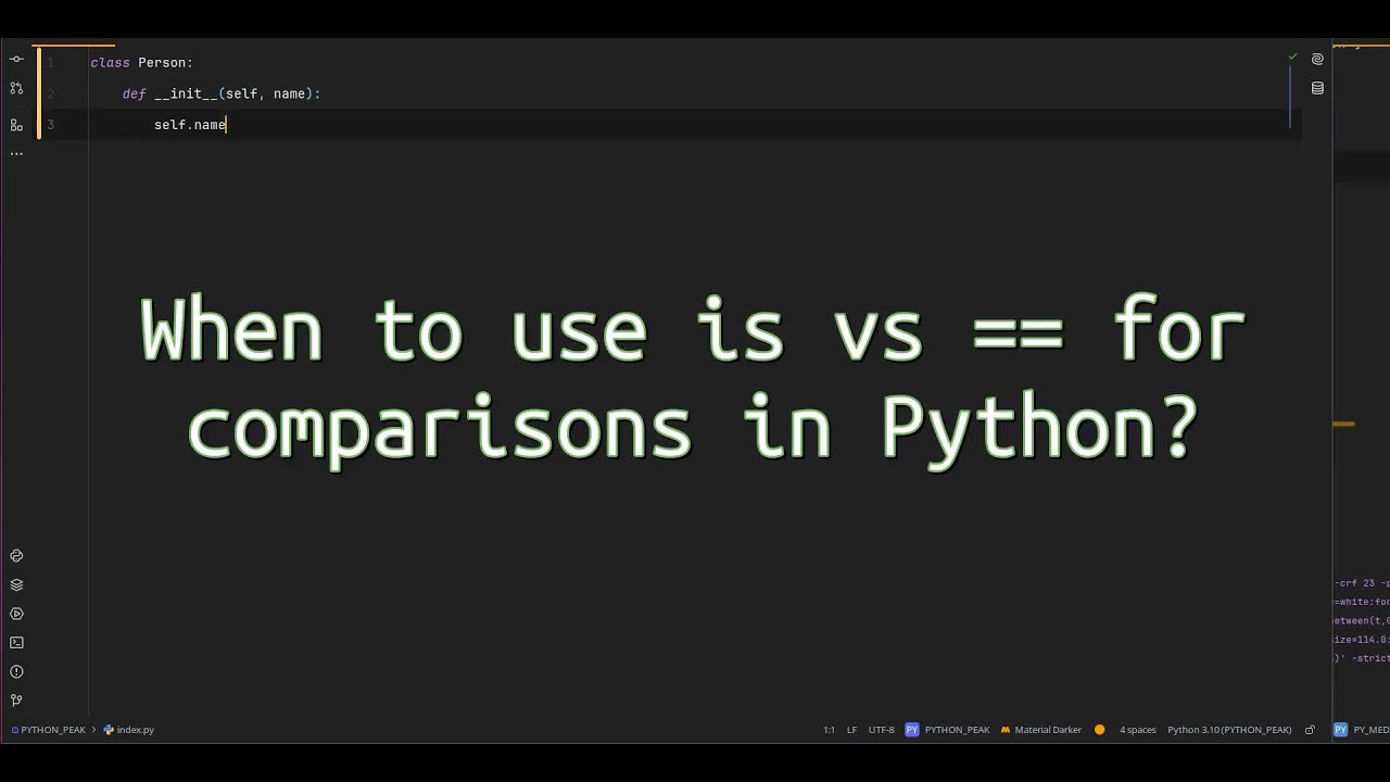 When to use is vs == for comparisons in Python? Is vs == in Python The ...