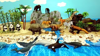 Island Diorama and Animal Figurines Toys
