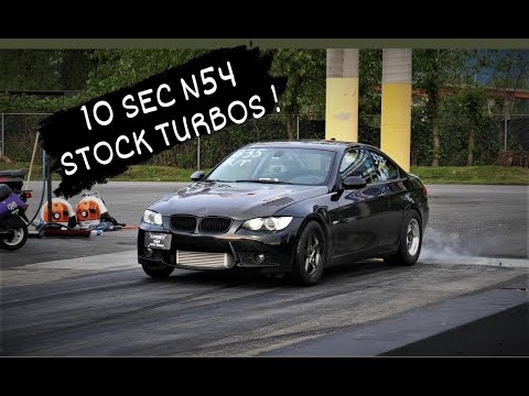 10sec 1/4 mile BMW 335i - Stock Turbos !! - YouTube