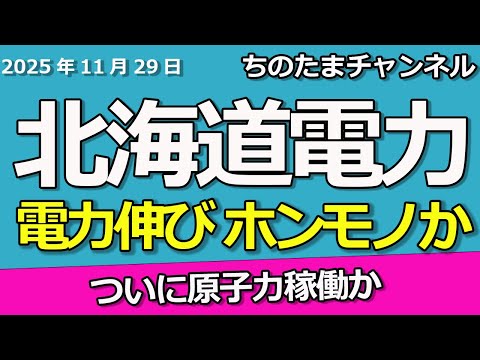 電力株シリーズ　北海道電力　原子力材料のインパクト　なぜ今か