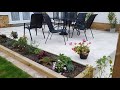 Installing Porcelain patio -  landscaping  Timelapse - Start to Finish
