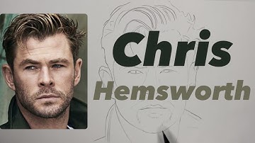 Drawing Hot Portrait From Chris Hemsworth