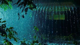 HELP YOU FALL ASLEEP In 2 Minutes With Heavy Rainforest & Thunder Sounds At Night | Relaxing Sounds