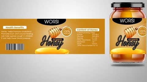 How to Create a Simple Amazing Honey Label Design in Photoshop Simple way