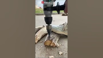 Drill Bit Hex Firewood Splitter-ZL#lightinthebox #tool #tools #mechanical #firewood #convenient