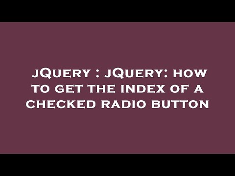 jQuery : jQuery: