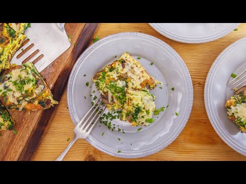 Leek, Broccoli and Mushroom Frittata