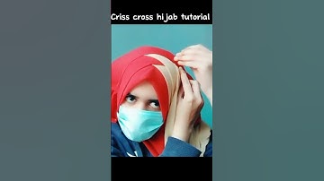 criss cross hijab tutorial | unique beautiful hijab style with 2 dupatte | trendy hijab fashion