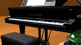 Pachelbel - Canon and Gigue in D major - Grand Piano #b3d #animation
