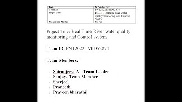 REAL TIME RIVER WATER QUALITY MONITORING AND CONTROL SYSTEM