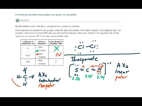 ALEKS - Predicting whether molecules are polar or nonpolar (Example 2 ...