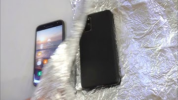 Smartphone signal blocking (Aluminum foil, Samsung Galaxy J5, and Samsung S20+ 5G)