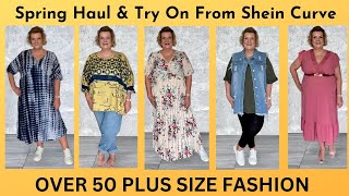 Spring 2024 Haul & Try On From Shein Curve  Over 50 Plus Size Fashion