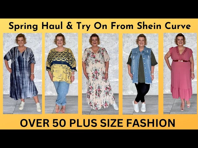 Spring 2024 Haul & Try On From Shein Curve - Over 50 Plus Size Fashion 