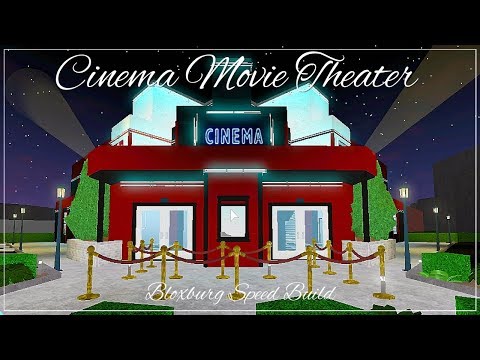 Bloxburg Cinema Movie Theater Speed Build Youtube - movie theater bloxburg roblox
