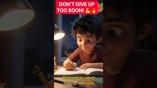 Don't Give Up Too Soon 💪 | Never Give Up on Your Dreams! #Shorts #Motivation #MoralStories