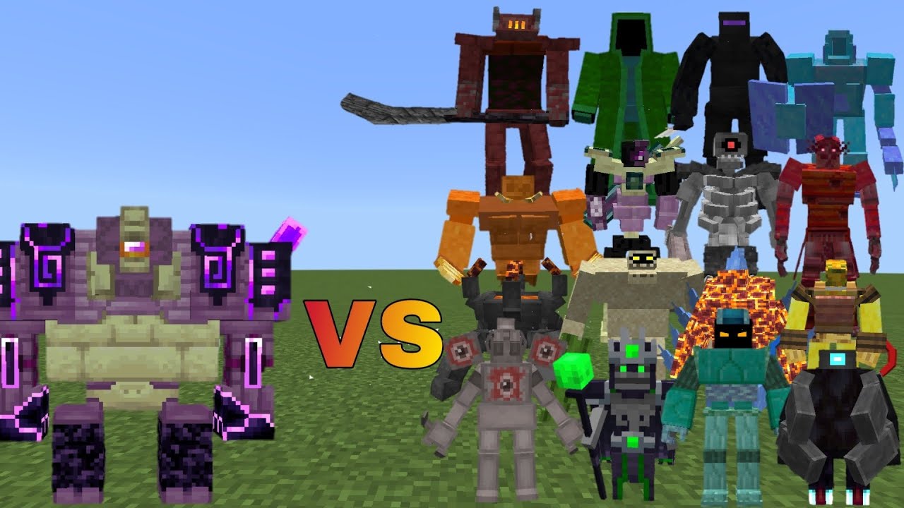 ENDER GUARDIAN vs Every Mob in Minecraft x100 - ENDER GUARDIAN vs all Minecraft  Mobs 1v100 