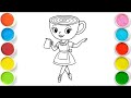 Ballerina Cappuccina Drawing, Painting & Coloring For Kids and Toddlers_ Child Art